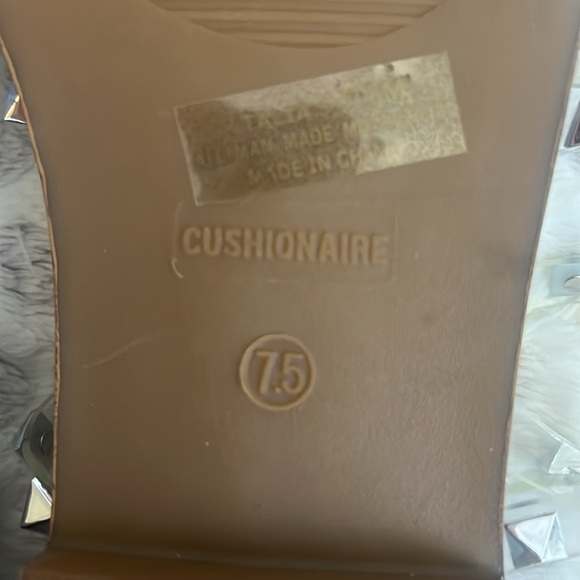 Cushionaire with memory foam clear with silver stud sandals. - Picture 3 of 6